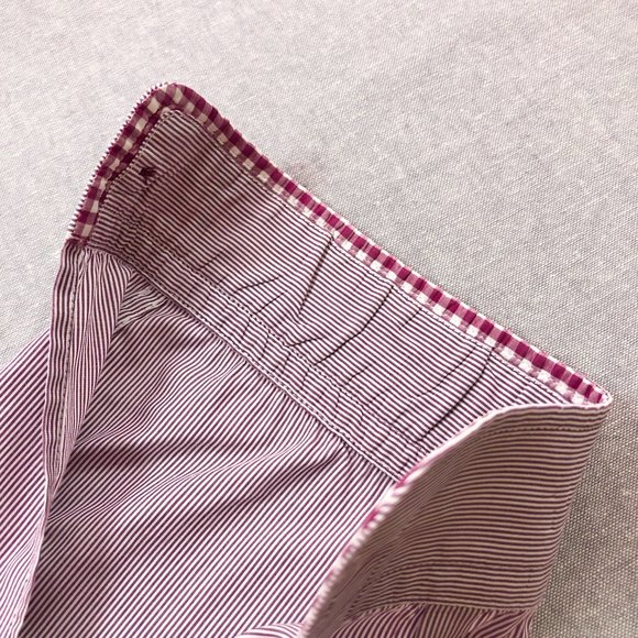 Hugo Boss Regular Fit Maroon Stripe Sport Shirt XL - Picture 5 of 8